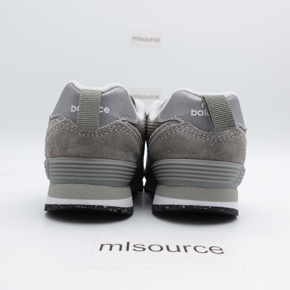 NEW New Balance 574 Stretch Lace Sneakers ID574EVG Gray/White - Picture 4 of 15